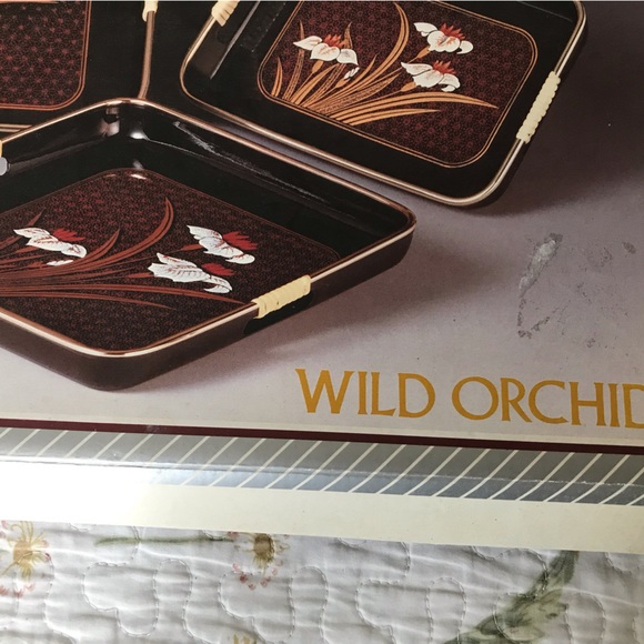 Trays- Set of 3 Vintage Tray Set New in Box - Picture 5 of 9